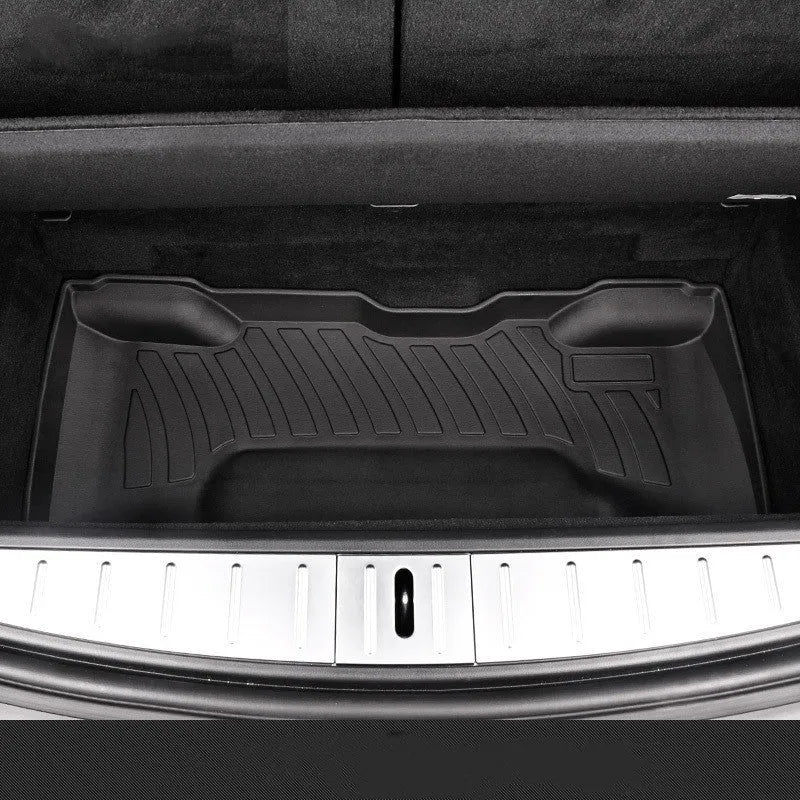 Rubber TPE floor mats designed for Tesla Model 3, Y, X, and S cars