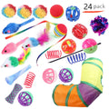 Plastic cat channel toy maze with colourful tracks and accessories for feline play