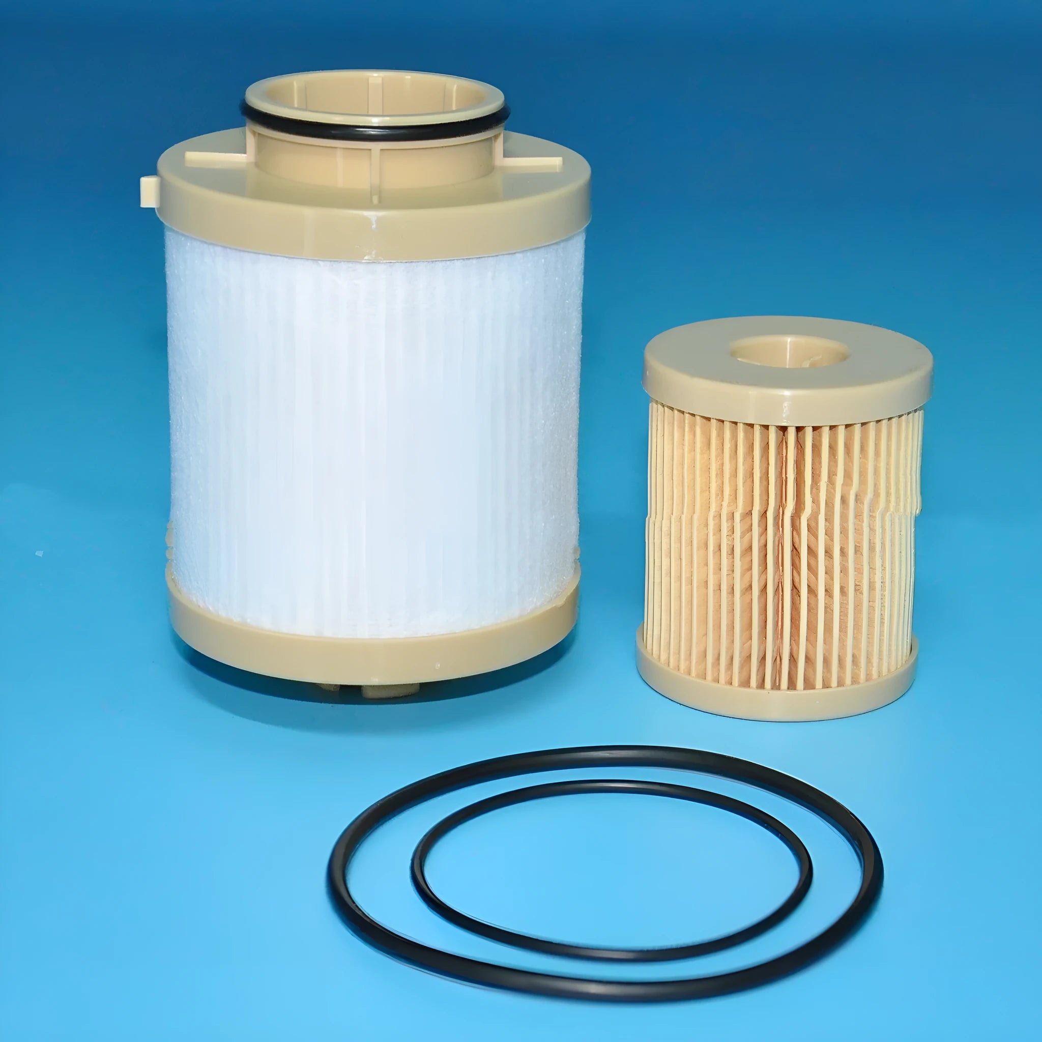 FD4616 diesel fuel filter for Ford F350 F550 F750 Super Duty trucks showing dimensions