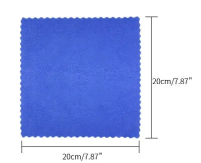 Automotive iron powder rust remover spray bottle with blue square sponge and towel application options.