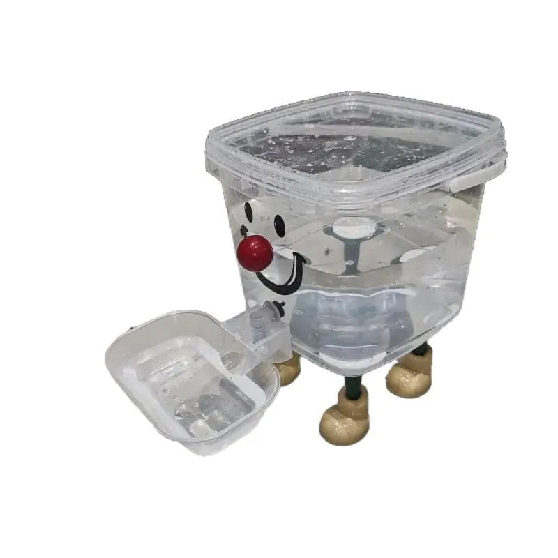 Automatic cat water dispenser in ABS, 3L, red nose yellow green feet or yellow nose orange white feet