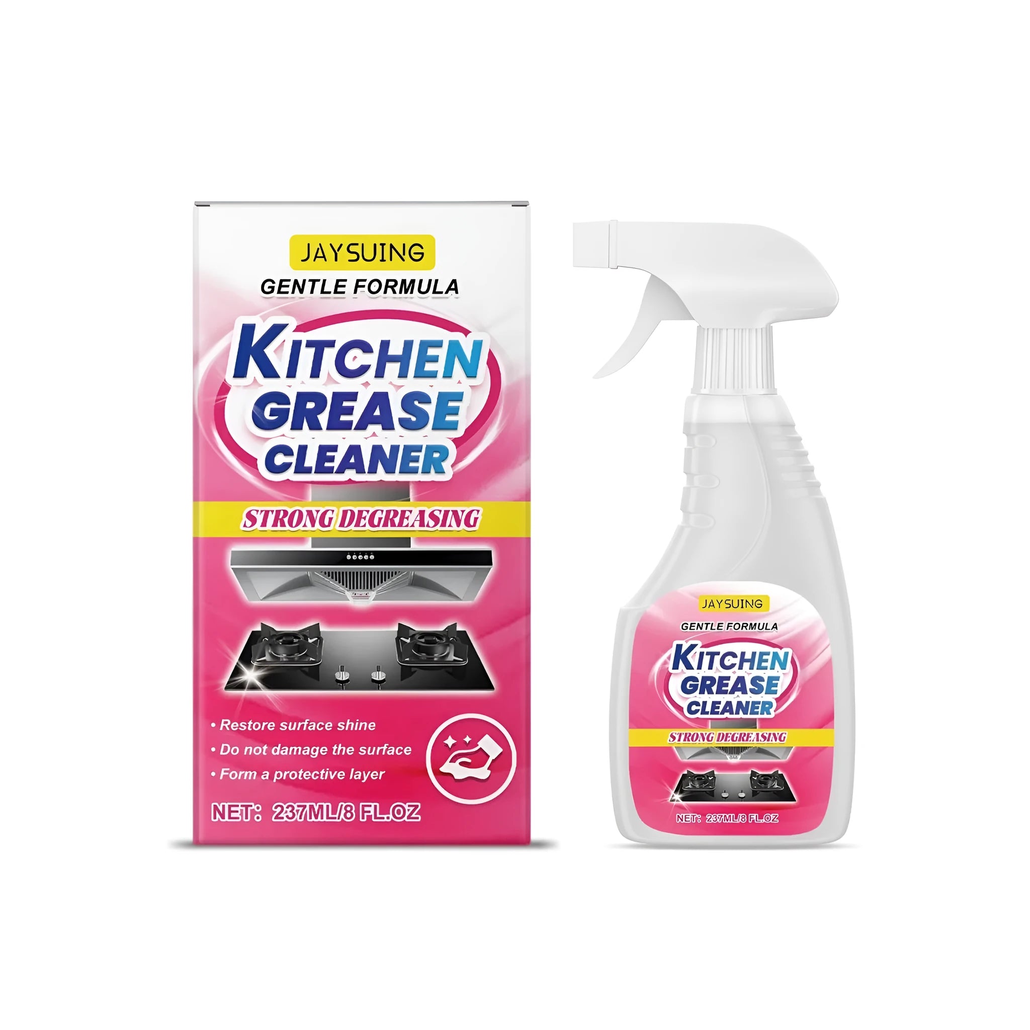 237ml bottle of kitchen grease cleaner spray for ovens and hobs