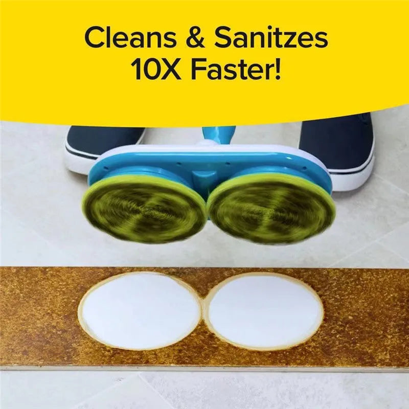 Wireless electric floor mop with handheld charging unit and washable microfiber cloths