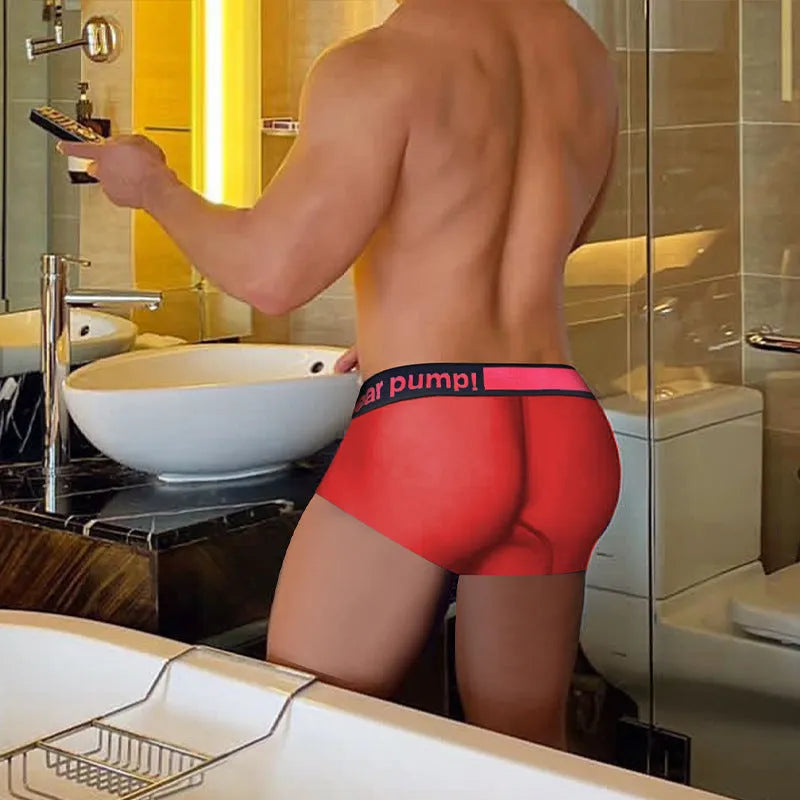 Men's low-waist nylon underwear with gradient laser detailing in black colour