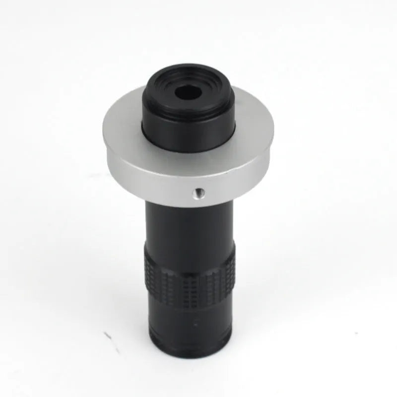 Black aluminium industrial camera monocular lens with 130x magnification
