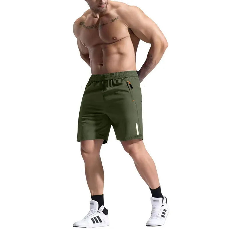 Men's elastic waist sports shorts in bamboo blend fabric shown in multiple colour options
