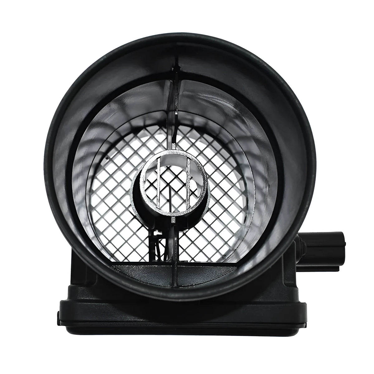 Black plastic air flow meter car accessory with standard specifications for vehicle engine monitoring