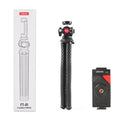 Black octopus-style flexible tripod with phone clip extended to 360mm length