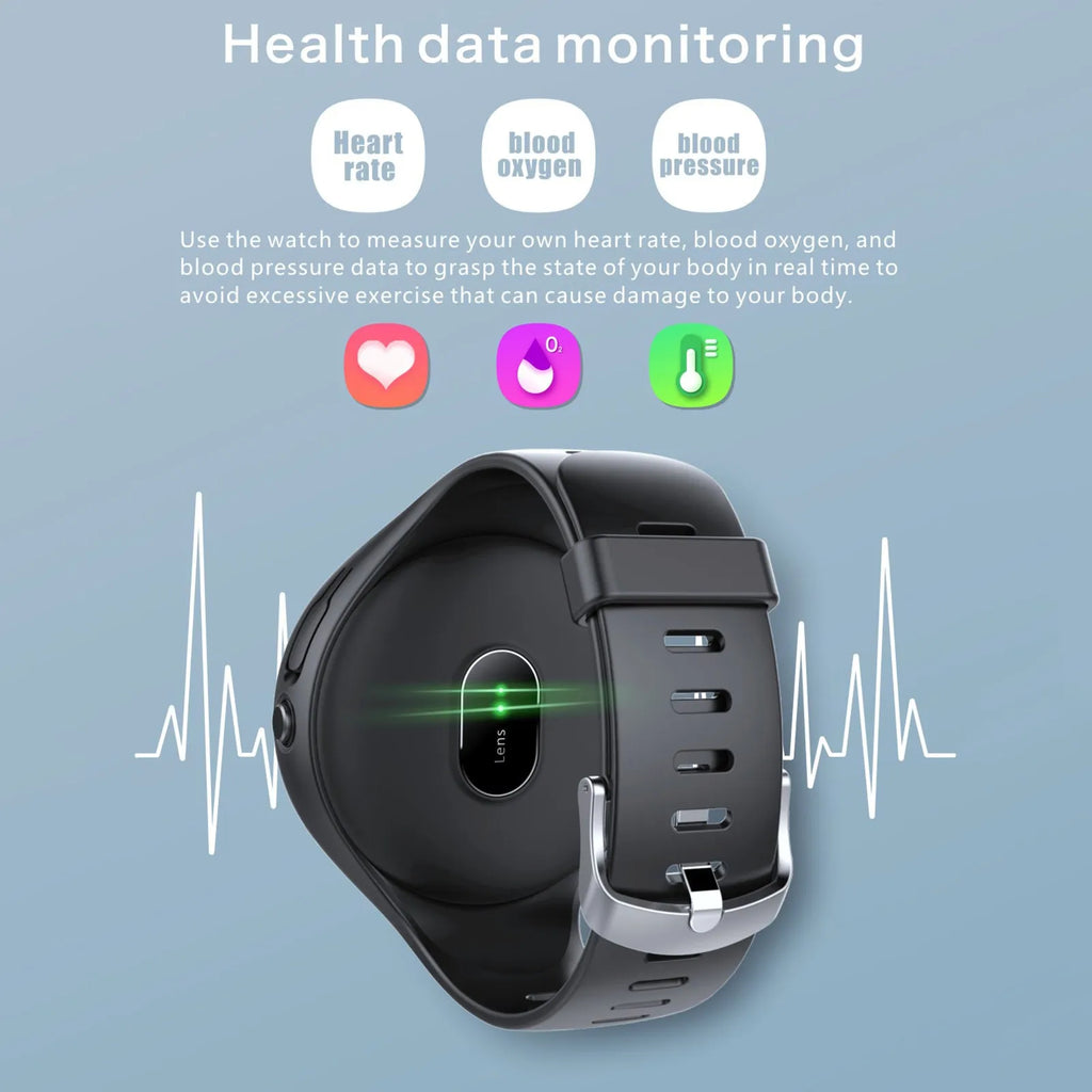 Black smart bracelet with detachable Bluetooth earphones showing colour screen display