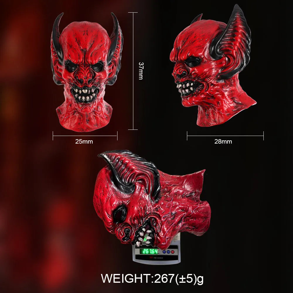 Red bat head cover mask made from RP foam for costume parties