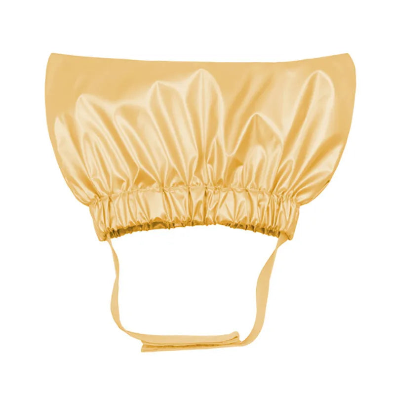 Adjustable waterproof shower cap for pet ear protection during bathing in silver, pink, gold colours