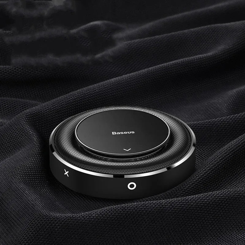Bess Metal Fabric aluminium alloy car fragrance seat in black, red, or silver with round shape