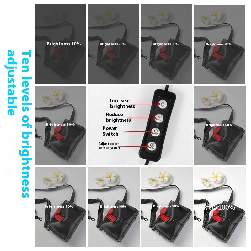 50cm folding studio light box with metal frame and reflective cloth interior for product photography