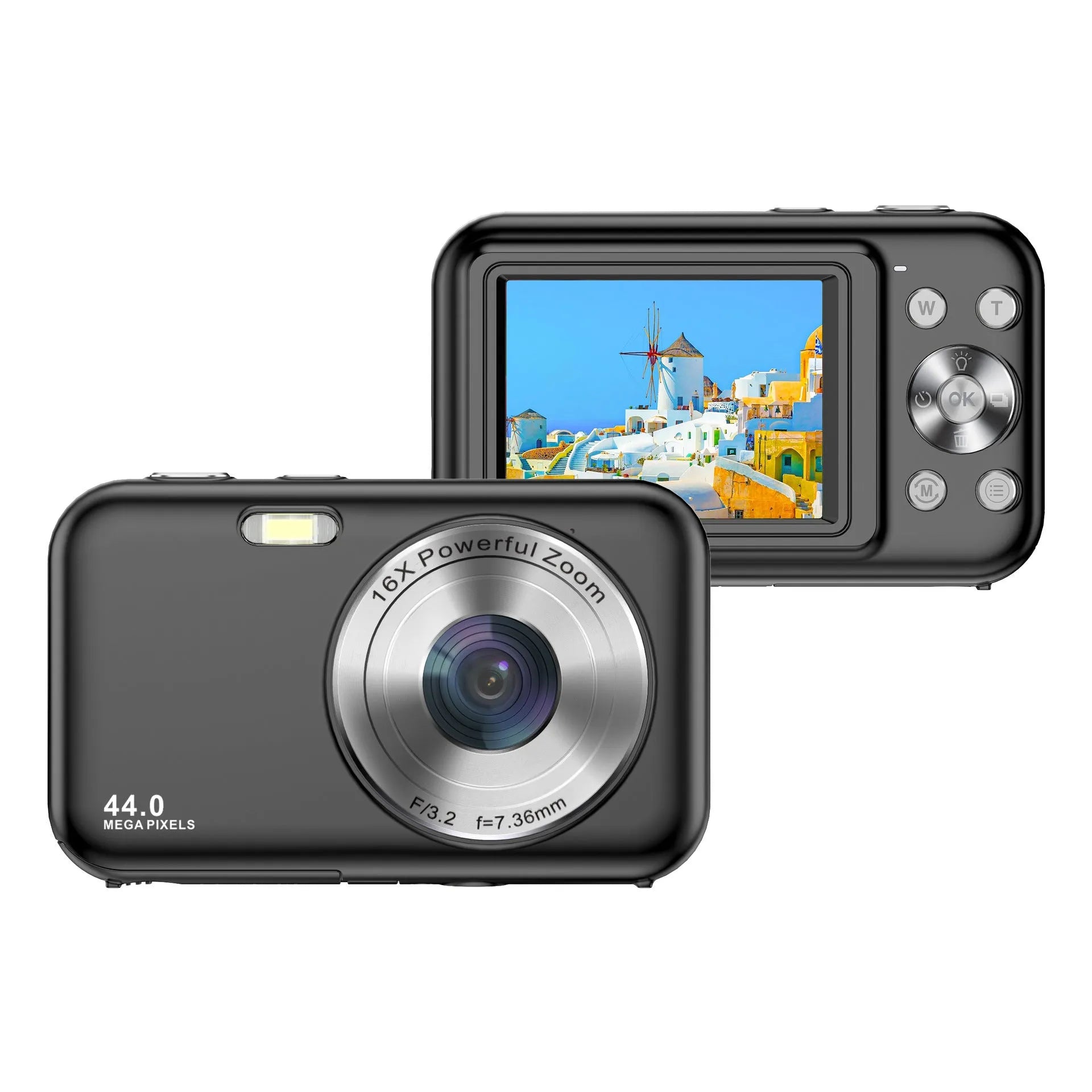Children's digital camera in four colours with 2.4-inch screen, 44MP sensor, and 1080p video