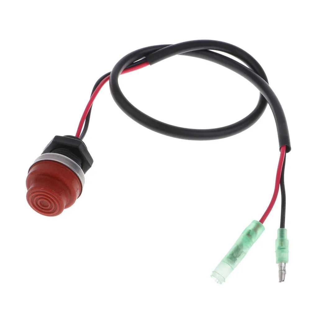 Yamaha marine engine kill switch with safety lanyard for outboard motor emergency shutdown