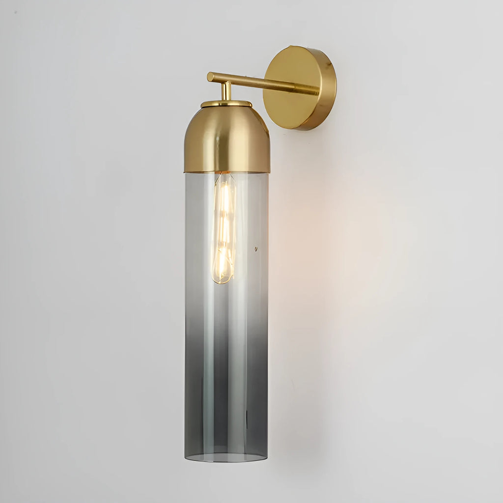 Nordic modern minimalist glass wall lamp in choice of five colours with E27 warm light bulb.