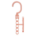 Blue revolving wardrobe hanger with five holes and a handle, made from PP plastic.