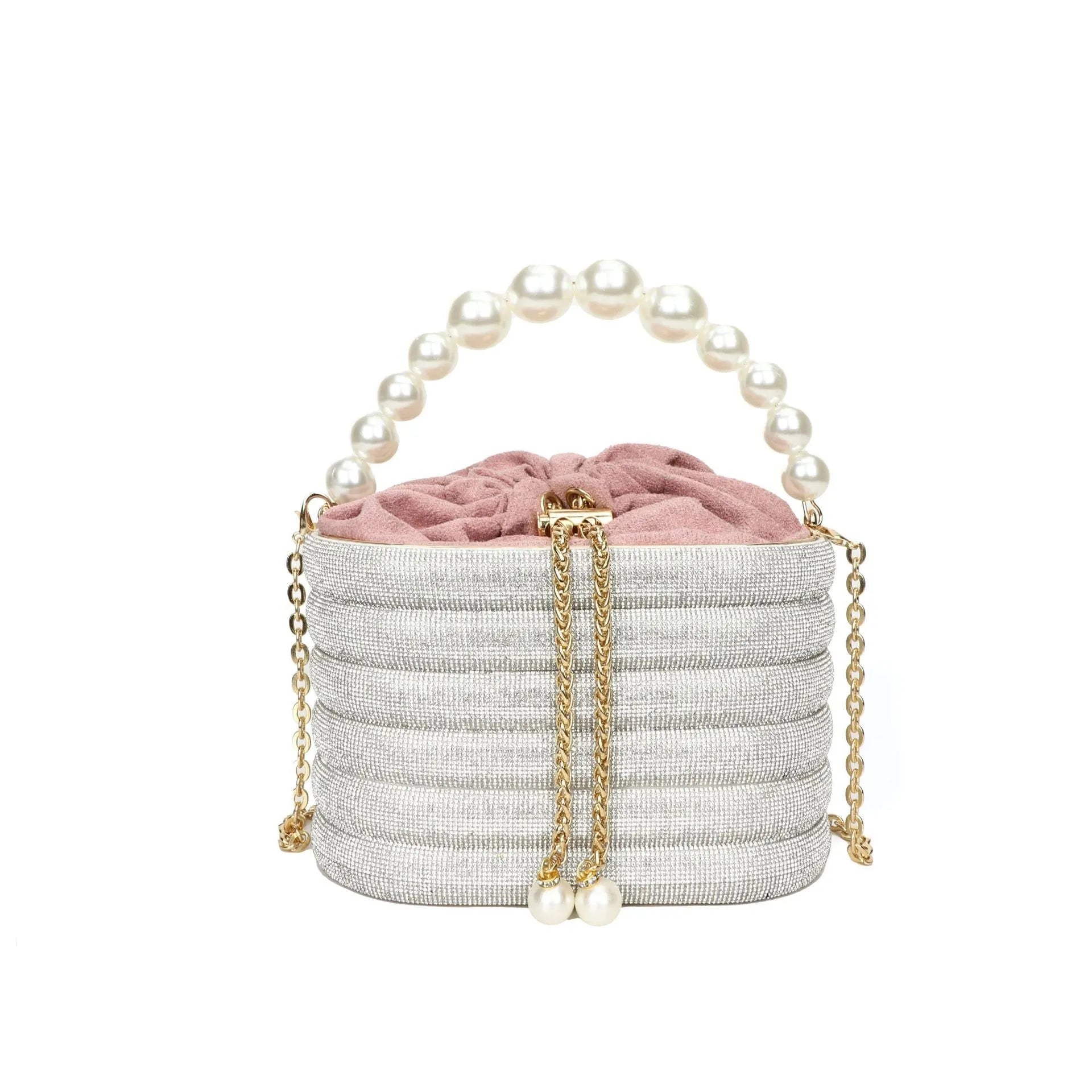 Women's soft PU crossbody bag with beaded decoration in European retro style, showing interior zipper compartment