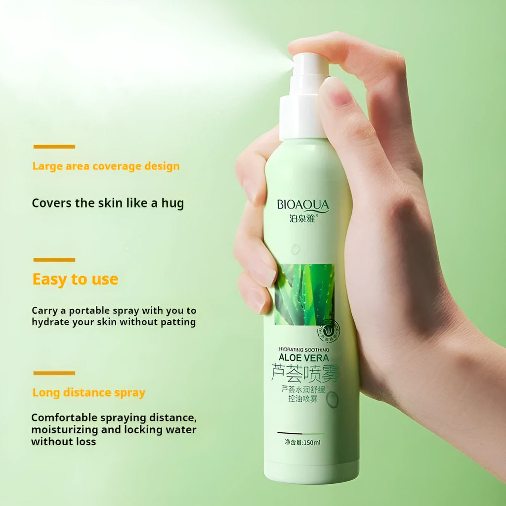 150ml spray bottle of fine mist moisturising toner for face, labelled as pure dew lotion.