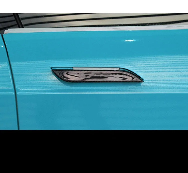 Carbon fibre door handle protection stickers for Tesla Model S anti-scratch application