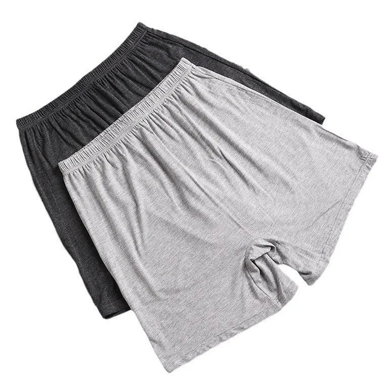 Men's solid colour high waist boxers in modal fabric, shown in dark grey