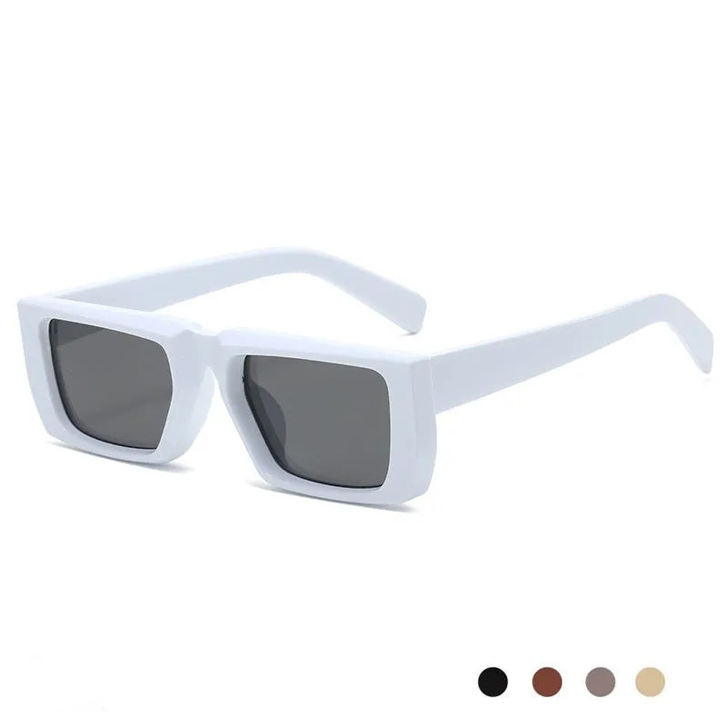 UV400 PC full-frame sunglasses in Y2K style colours on display