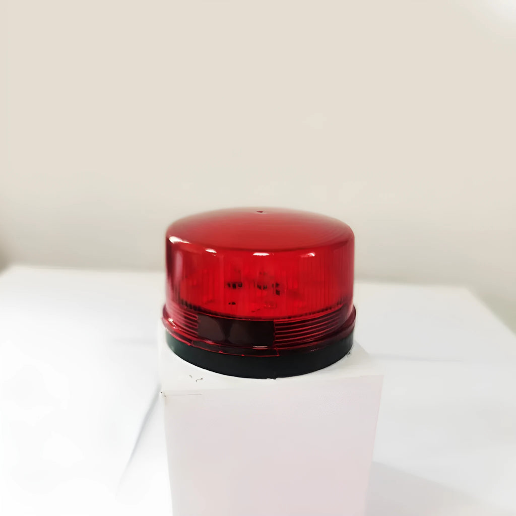 Ji'an Electronics HC-79 red 24V warning alarm light with strobe and sound, 73mm diameter
