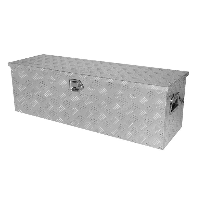 Black aluminium alloy 26-inch toolbox with T-casting construction for workshop tool storage