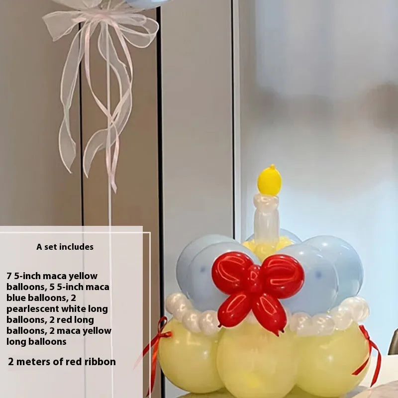 Balloon bouquet DIY kit for cake decoration with round balloons and ten style options