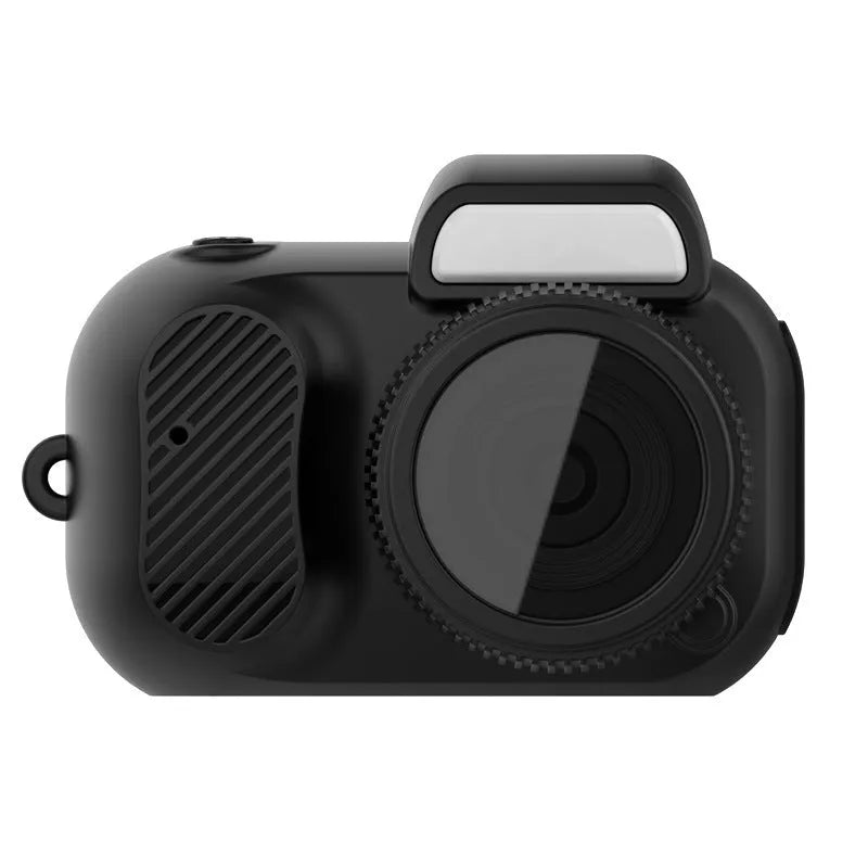 Black Y3000 HD outdoor sports camera with small screen, compact size for student travel and video recording.