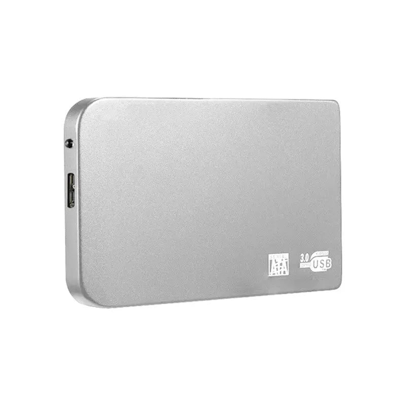 USB 3.0 solid state mobile hard disk with metal case in black, blue, red, or silver colour options.