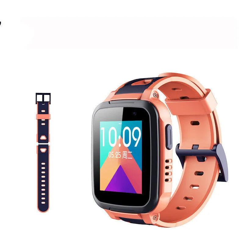 Blue 360 SE5 children's smartwatch with stainless steel wristband on a child's arm