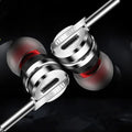 Metal HIFI earphones with double horn design and smart wire control features