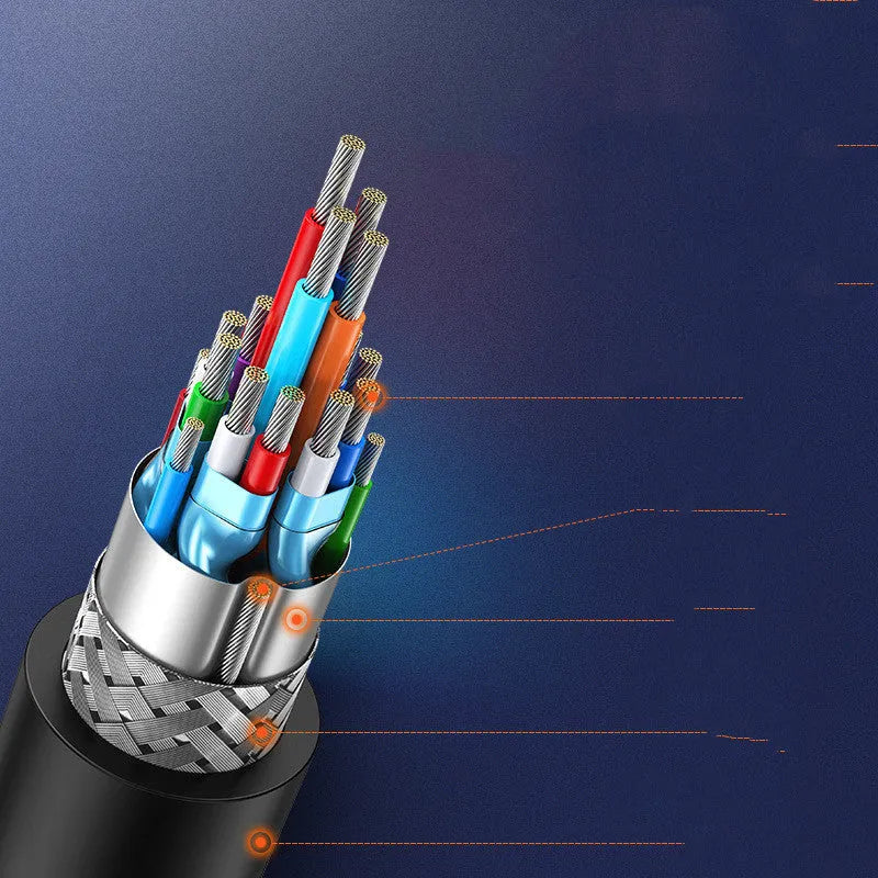 HDMI to HDMI cable with round black sheathing and metal connectors, shown in a choice of lengths from 1 to 3 metres.