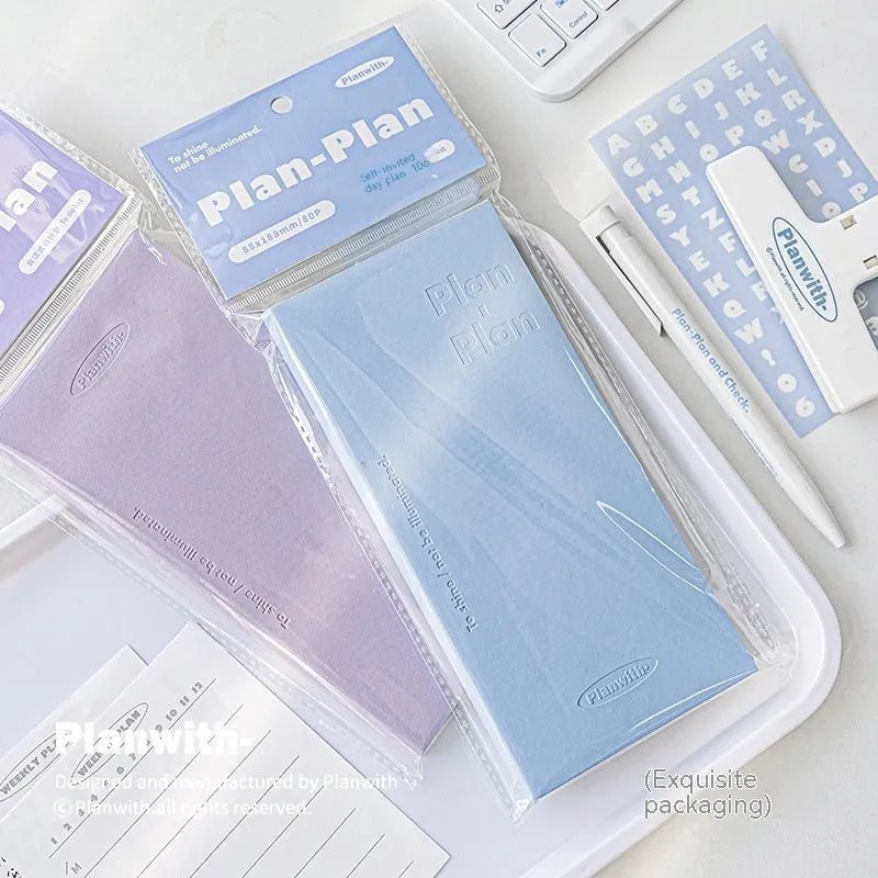 Embossed simple visual daily meter book notebook in multiple colour options.
