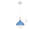 Modern zinc alloy single-head pendant light with adjustable cord, shown in a selection of colours.