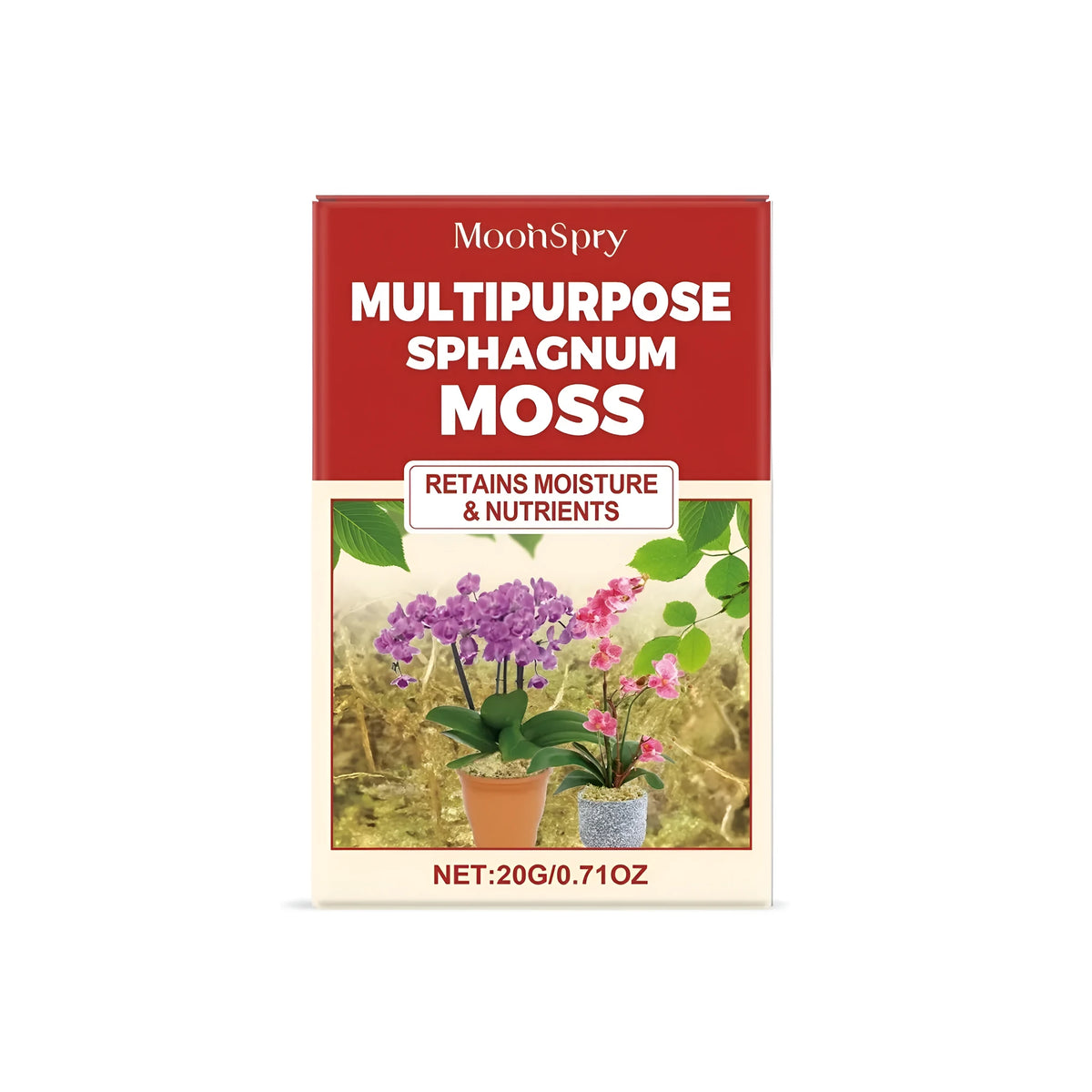 20g dried sphagnum moss packet for plant substrate and terrarium use