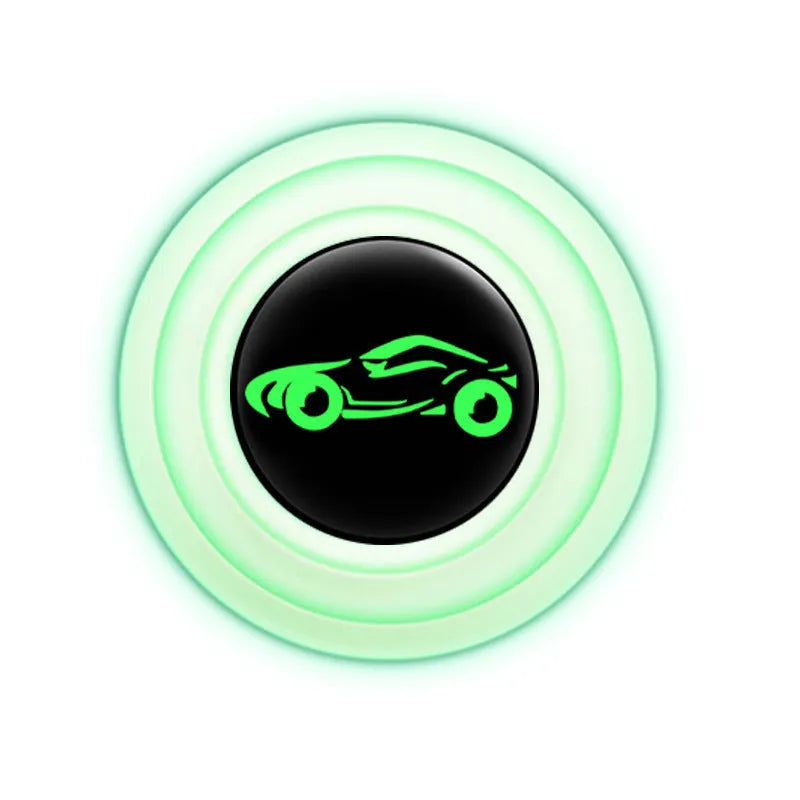 Black and luminous glow-in-the-dark silicone car door edge protector shock pads, 20mm thick.