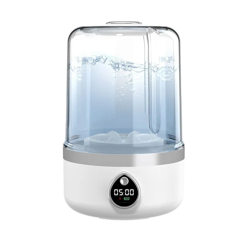 White portable mini USB washing machine on a countertop.