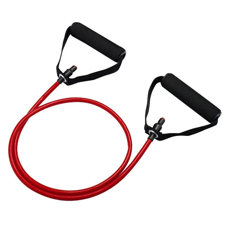 Adjustable chest expander with tension ropes in five colour options representing different resistance levels