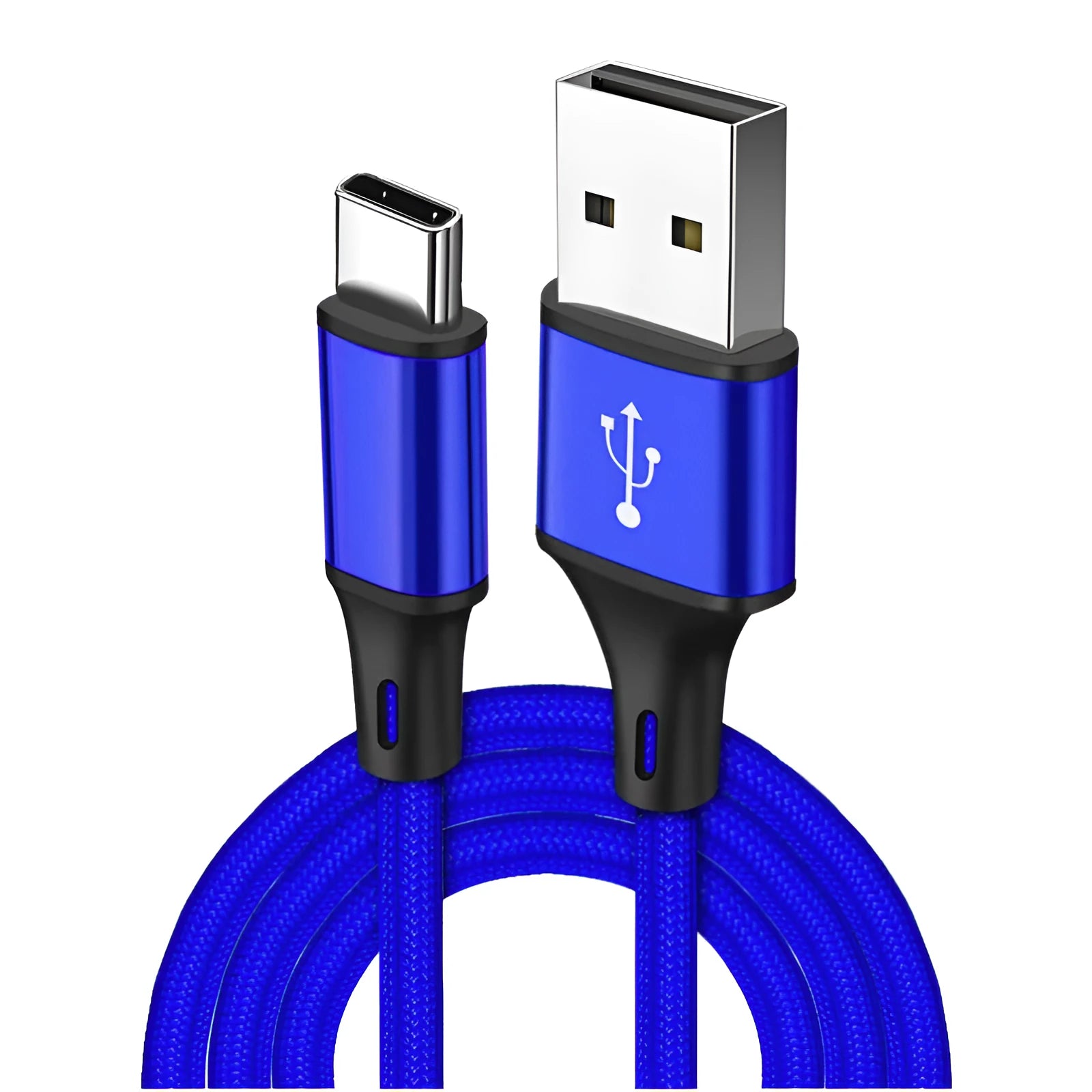 2m mobile phone charging cable with TYPE-C connector in multiple colour options