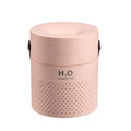 USB rechargeable bedroom humidifier with 1.1L tank in green, grey, pink or white colour options