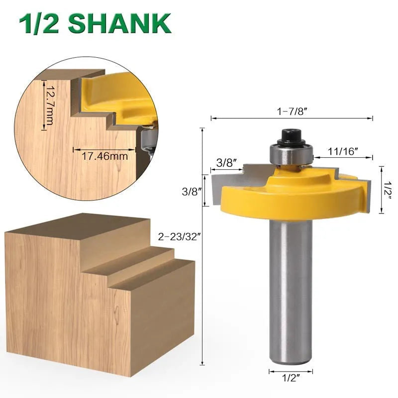 Door and window step knife woodworking cutter with 8mm shank and 12.7mm carbide blade