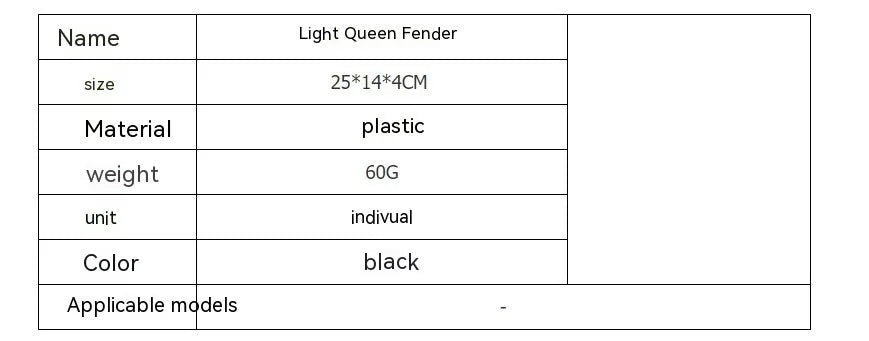 Carbon fibre lengthened rear mudguard and fender set for Light Bee electric off-road bicycle