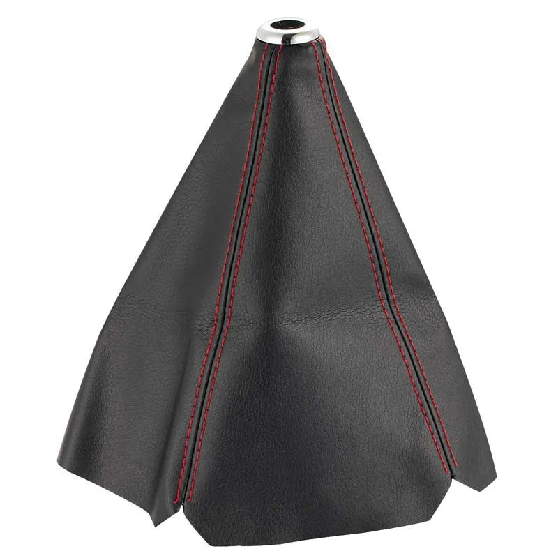 General Motors black line PU leather gear lever dust cover for manual gearbox protection.