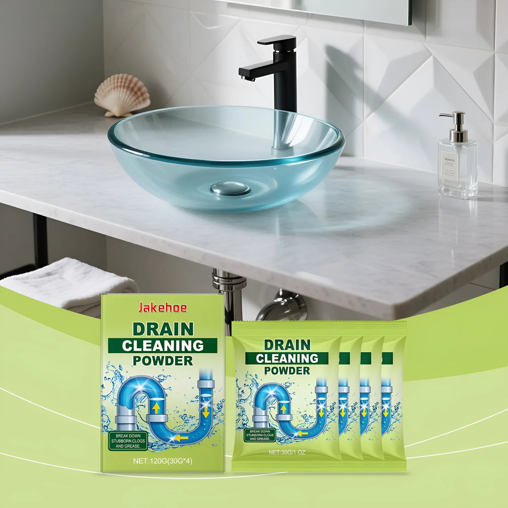 120g pack of drain cleaning powder for unblocking sinks and showers