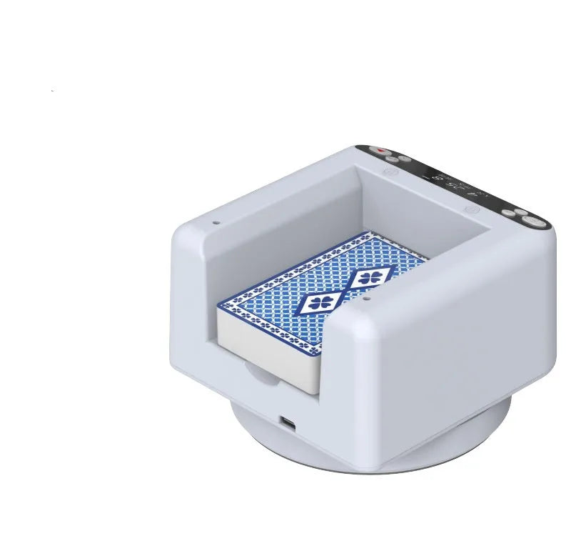 Third generation plastic automatic dealing device for poker games and card distribution