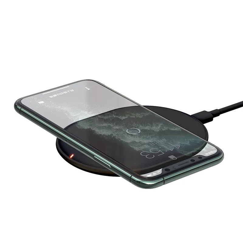 Baseus rough series 15W wireless charging pad for mobile phones in black or white