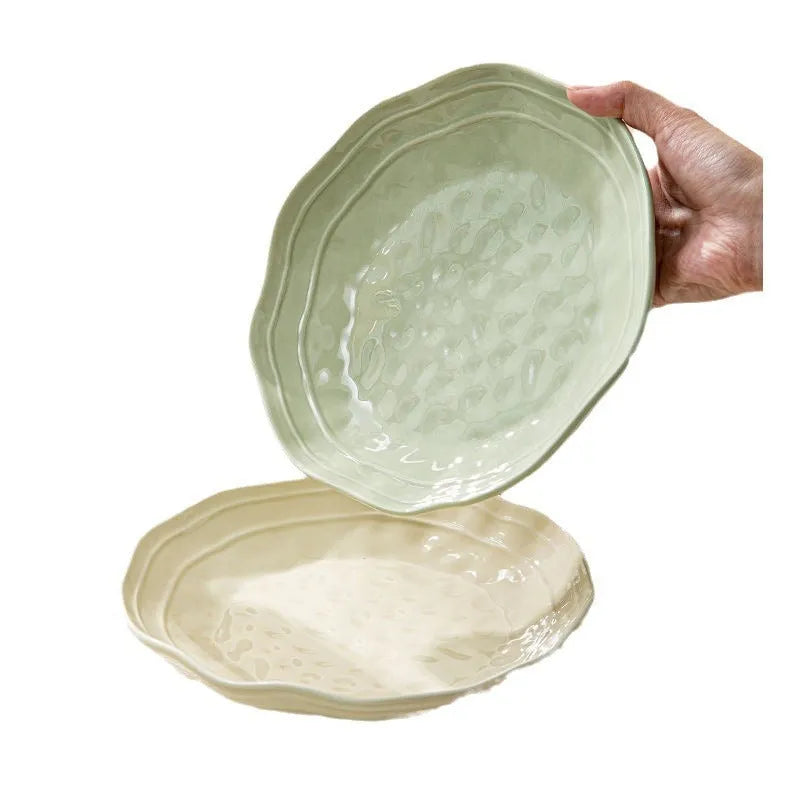 Seven-piece solid colour ceramic tableware set with modern Japanese design in gift box packaging