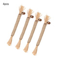 3-pack of natural silvervine chew sticks for cats with sisal rope, showing thick and fine diameter options.